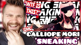 British Guy Reacts to Calliope Mori quotSNEAKINGquot  HOLOLIVE  REACTION [upl. by Eulalia]