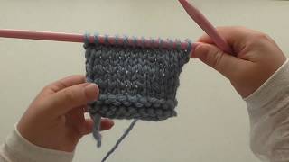 Learn to Knit  Stocking Stitch st st UK [upl. by Enirehtakyram]