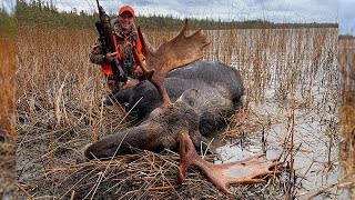 Great Grouse and BIG Moose in Northern Ontario  Canada in the Rough [upl. by Llecrep71]