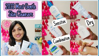 Top 5 Gentle Cleansers for Sensitive Dry Combination Skin  2022 Most Gentle Face Washes [upl. by Coombs]