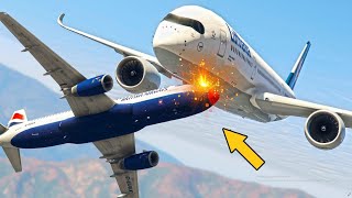 AirFrance Airbus a380 Collide amp Crash Emergency land at UAE Today gta5 fyp shorts [upl. by Derman832]