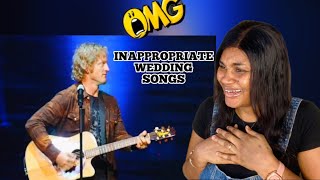 FIRST TIME REACTING TO  Tim Hawkins  Inappropriate Wedding Songs  so hilarious 😂 [upl. by Aneeram564]