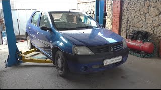 Замена задних тормозных колодок и цилиндриков на Renault Logan 14 Рено Логан 2009 года [upl. by Placida]