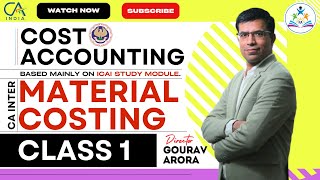 CA Inter Material Cost Class 1  Cost Live Class  cainter cost [upl. by Buckler156]