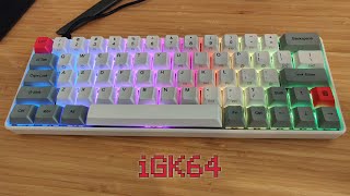 iGK64 Custom Mechanical Keyboard Typing Test Gateron yellows [upl. by Ursula]