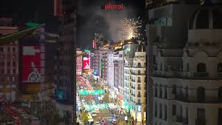 Así se ha vivido en plena Gran Vía de Madrid el encendido del alumbrado navideño shorts [upl. by Annayd]