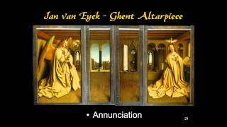 ARTH 20204007 Jan van Eyck 1 Man in a Red Turban Ghent Altarpiece beginning [upl. by Carie701]