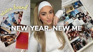 making my 2024 vision board ✨resolutions goals amp recap of last year [upl. by Mariam]