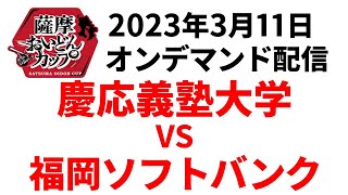 【おいどんカップ2023】慶應義塾大学vs福岡ソフトバンクホークス2023311 [upl. by Ahsieat514]