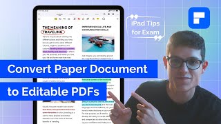 Convert paper documents to editable and searchable PDFs on iPad  Tips for exam [upl. by Joletta]