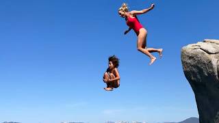 Our New Home House Shopping in Lake Tahoe  Cliff Jump Deep Dive in Crystal Clear Water with Kids [upl. by Marutani]