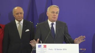 Passation de pouvoir entre Laurent Fabius et JeanMarc Ayrault [upl. by Clements]