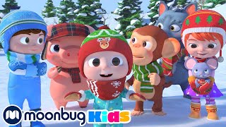 Christmas Song Medley  Sing Along  Cocomelon  Nursery Rhymes  Moonbug Literacy [upl. by Ahsata]