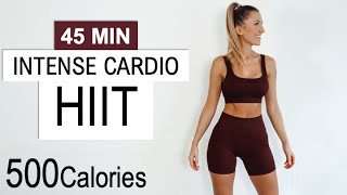 45 MIN CARDIO HIIT WORKOUT  Burn 500 Calories  Full Body  No Repeat  No Equipment [upl. by Bealle138]