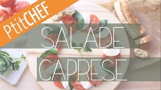 Recette Salade Caprese  Tomates Mozzarella Ptitchefcom Stop Motion [upl. by Cort]