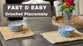 Super Easy CROCHET PLACEMAT [upl. by Ttehr915]