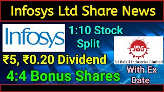 Infosys Ltd • Stocks Declared High Dividend  Bonus amp Split With Ex Dates • Infosys Share News [upl. by Cami]