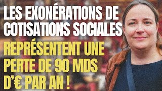 Les exonérations de cotisations sociales représentent une perte de 90 milliards deuros par an [upl. by Davey776]