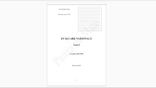 Testul 5 de pregatire pentru Evaluare Nationala 2023 [upl. by Whitelaw]