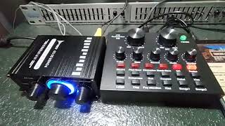 mini amp to sound card connect to celpon [upl. by Ayvid]