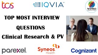 CLINICAL RESEARCH amp PHARMACOVIGILANCE INTERVIEW PREPARATION  PHARMACY INTERVIEW [upl. by Orabla]