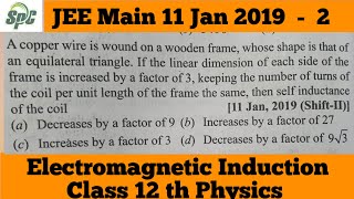 A copper wire is wound on a wooden frame whose shape is that of an equilateral triangle If the li [upl. by Garner]