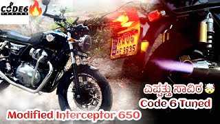 Code 6 Tuned quotಎಪ್ಪತ್ತು ಸಾವಿರ Modification Interceptor 650 kannada karnataka [upl. by Emie482]