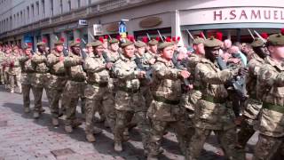 Scots Black Watch Homecoming Parade Dundee Scotland April 20th [upl. by Anilah]