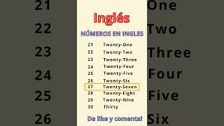 ¡Learn NUMBERS 21 to 30 in English Easy Guide for Beginners ingles aprenderingles learnenglish [upl. by Gollin201]