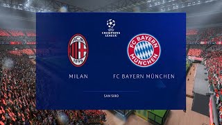 FC 25  AC Milan vs Bayern Monaco  andata dei quarti di UEFA Champions League 20242025 [upl. by As81]