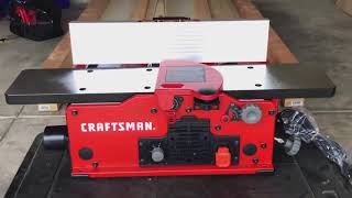 Craftsman 6 inch Jointer Unboxing  Assembly  Test [upl. by Crane]