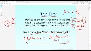 Errors and Approximations in Numerical Methods [upl. by Auhel480]