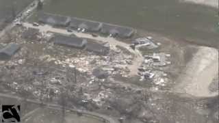 Tornado damage  Aerial view of stormdamaged Harrisburg 2012 [upl. by Nerual]