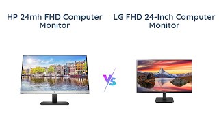 ⚖️ HP 24mh FHD Monitor vs LG 24MP400B Which is the Best 🖥️💻 [upl. by Negah]