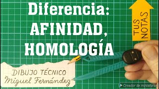 DIFERENCIA entre AFINIDAD y HOMOLOGÍA Transformaciones geométricas afín origen propio impropio [upl. by Htial551]