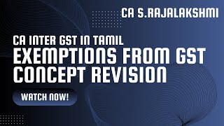 CA INTER GST EXEMPTIONS [upl. by Jerold592]