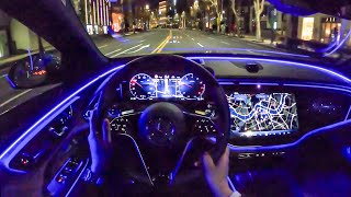 The NEW 2024 Mercedes EClass E300 POV Night Drive [upl. by Suzann]