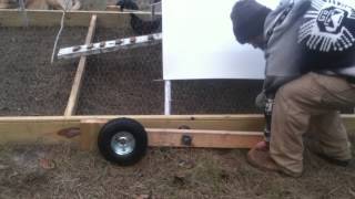 Small Chicken tractor for young chickens [upl. by Kissie]