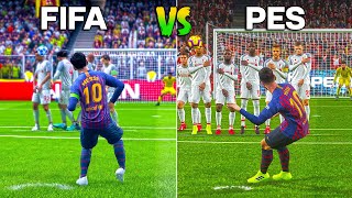 LIONEL MESSI Free Kicks • FIFA vs PES 20062024 [upl. by Unam510]