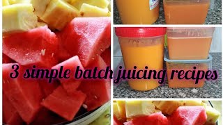 3 SIMPLE BATCH JUICING RECIPESBatch juicing for Beginners [upl. by Federica]