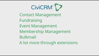 CiviCRM in a nutshell [upl. by Adis678]