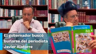 Cuitláhuac García se burla de las preocupaciones de la “derecha” ante los nuevos libros de la [upl. by Zetnwahs]