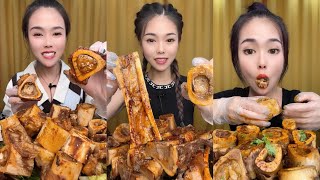 MUKBANG beef bone marrow ASMR  The best of delicious Alice food [upl. by Anev279]