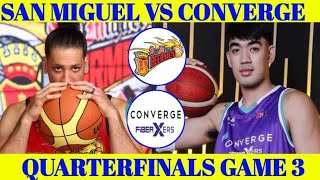 PBA LIVE  SAN MIGUEL vs CONVERGE I LIVE SCORES amp PLAYERS STATISTICS [upl. by Aicylla770]