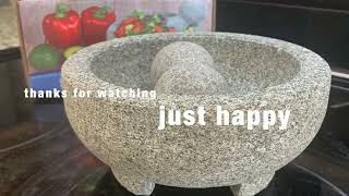 Unboxing Granite Mortar and Pestle Set Guacamole Bowl Molcajete [upl. by Kra100]