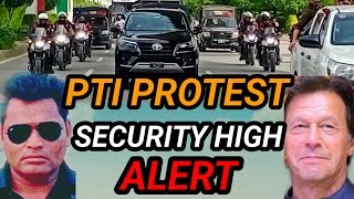 PTI PROTEST SECUIRTY HIGH ALERT IN RAWALPINDI JJTV NEWS NETWORK [upl. by Elacsap704]