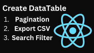 Create DataTable Pagination CSV Export In REACT JS [upl. by Oinotnaocram]