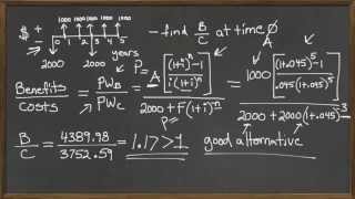 Benefit Cost Ratio  Engineering Economic Analysis  one cash flow diagram [upl. by Bussy824]