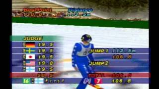 Nagano Winter Olympics 98 N64 Ski Jumping 120 Individual [upl. by Giark]