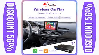 Wireless CarPlay for Audi A6 A7 20122018 with Android Auto Interface Mirror Link AirPlay Bluetooth [upl. by Leirud]